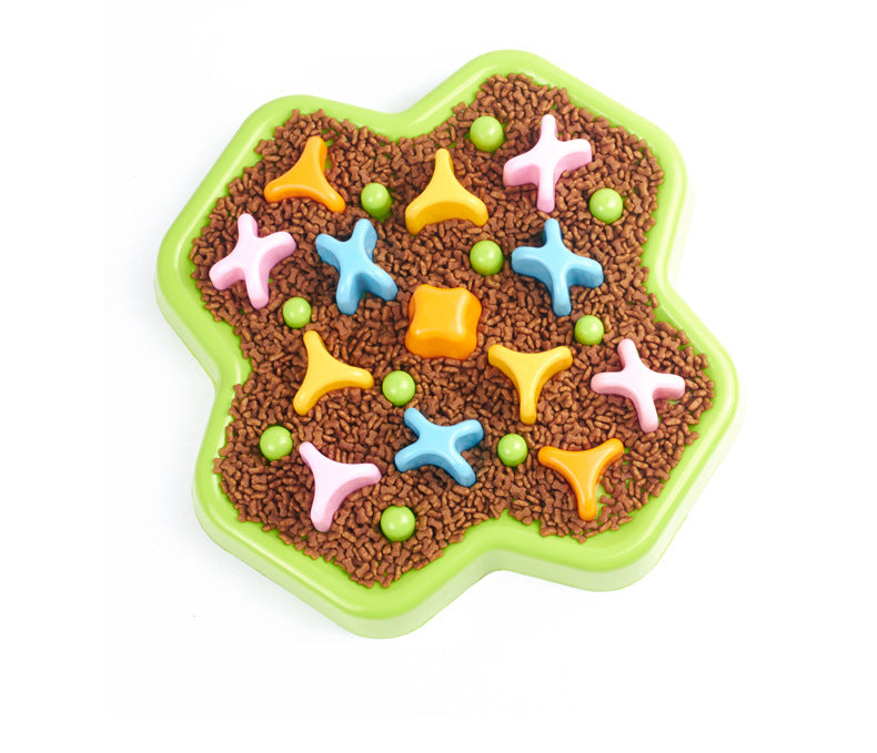 Slow-Down Dog Bowl: Maze Base, Anti-Gulp