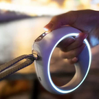 Fluff Republic Retractable Dog Leash with a one-hand brake