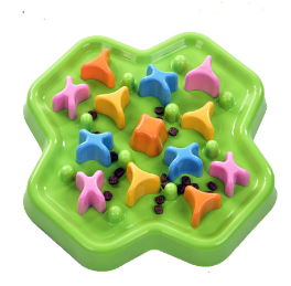 Fluff Republic Slow-Down Dog Bowl with a maze base