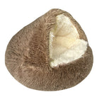 Shell Cave Cat Bed: Semi-Enclosed, Plush
