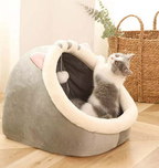 Hooded Cat Cave Bed: Cute Animal Designs